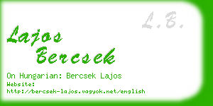 lajos bercsek business card